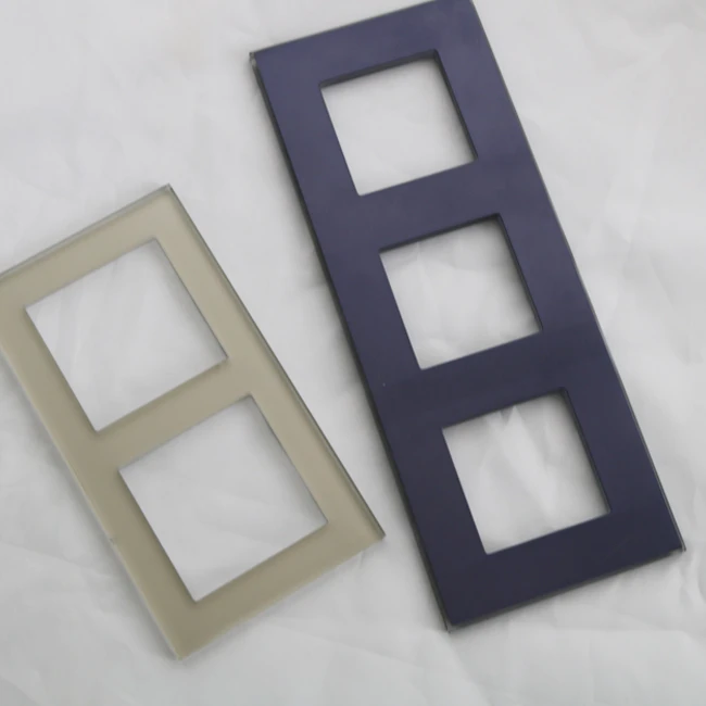 Silk screen printing holes tempered lowes switch plates silk printing toughened glass drilled