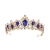 Import Silver blue crystal bride tiara crown bridal tiaras head jewelry diadem for women from China