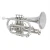Import Silver Cornet Professional Bb Flat Cornet Brass Instrument with Carrying Case Gloves Cleaning Cloth Brushes from China