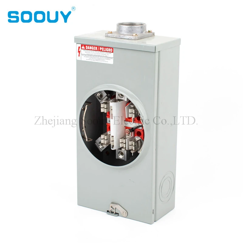 Single Phase 200A 7 Copper Jaws Superior Electric Meter Box