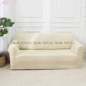 Single seat love seat three seat polyester plain stretch spandex knitting universal sofa cover couch cover