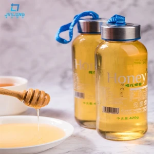 Slap-up Acacia honey glass jar dose vital honey made in China