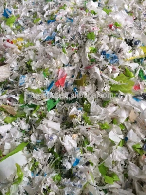 SMALL TYPE HDPE LDPE PP waste bag and film crushing and washing machine and drying with conveyor belt