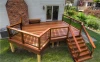 smooth Brazilian teak cumaru outdoor garden decking boards