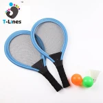 Soft outdoor sport kid badminton game set racket tennis ball toy set