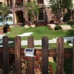 Solar wall lamp 3LED stainless steel solar staircase light solar fence lamp large spot