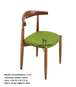 solid wood fabric green soft bag wooden colour coffee restaurant cow horn chairs