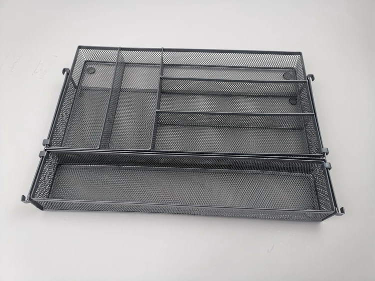 Special Design Widely Used Good Quality Drawer Organizer Metal Mesh Cutlery Tray