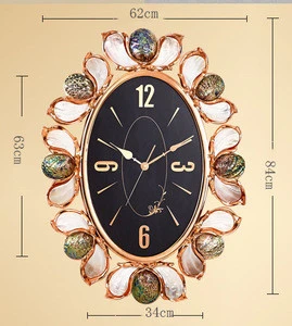 specialty New Zealand natural pearl shell and Australian abalone shell modern elegant large wall clock