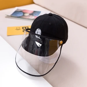 spring new Baby girls boys anti-spray hat kids detachable isolation child protective cap with pvc cover