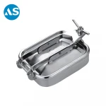 SS304 SS316L Sanitary Stainless Steel Tank Rectangular Square Manhole Cover