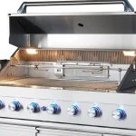 Stainless Steel Cookware Set 5 Burners BBQ Smokers Built in Cabinet Outdoor Charcoal Gas BBQ Grills
