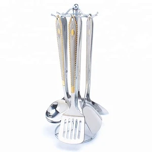Stainless Steel Gold Kitchen Utensil Set Cooking Tools