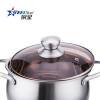 Stainless Steel Hot Pot Casserole Set with glass lid
