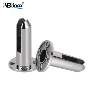 Stainless Steel Round Glass Faucet Pool Fence Clip Stair Railing Balcony Glass Floor Clip