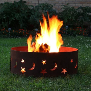 Stars and Moon Campfire Ring Outdoor Fire pit