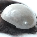 Stock  human remy hair topper toupee for women  all poly hair pieces