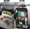 Storage Backseat Car Organizer Kick Mats With Touch Screen Tablet Holder and 5 Storage Pockets Car for Kids Toddlers Toys