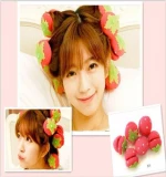 Strawberry shape sponge magic hair styling roller curler