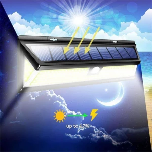 Super bright 180 LED COB waterproof security garden light solar led motion sensor outdoor wall lights