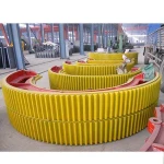 Super large Cast Steel Iron Sand Casting Ring Forging Machining Bias Spur Gear Outer Ring Rotating Gear for Chemical Industry