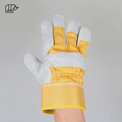 Super September Chinese Factory 26cm Cow Split Leather Wear-resisting Anti-cut Water Proof Anti-heat Welding Gloves