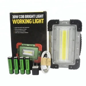 T1074 COB 5000 Lumen LED Work Lights USB Outdoor Rechargeable Powerful Searchlight 50 Watts Led Flood Light