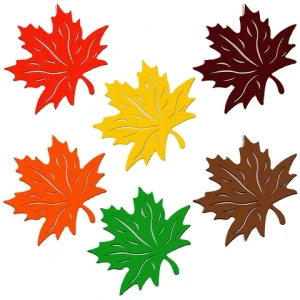 Table Mats Fall maple leaf placemats Thanksgiving harvest maple leaf shaped felt heat resistant coasters