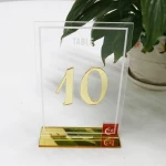 Tabletop Elegant Clear Acrylic Table Numbers Wedding Centrepiece Decor acrylic wedding table signs acrylic wedding table numbers