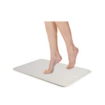 Thin Non Slip Hotel Waterproof Custom Size Diatomite Bath Mat