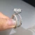 Import Tianyu gems Custom Moissanite Diamond Radiant Cut 7*9mm 14k white gold ring sets from China