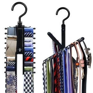 TIE RACK HANGER- the Original Necktie Cross Hanger Compact Closet Organizer - Quality Non-Slip holds 20 Ties