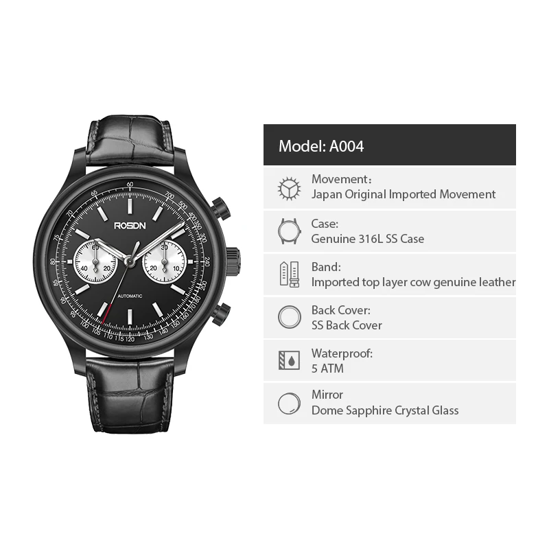 TOP Manufacturer Supply Men Watches Stainless Steel Quartz Movement Quartz Watch Chronograph Modern Quartz Watch