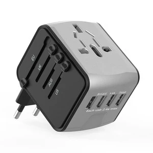 Travel adapter Outlet adapter travel accessory with 4 USB ports Universal Charger (UK, US, AU, Europe &amp; Asia)