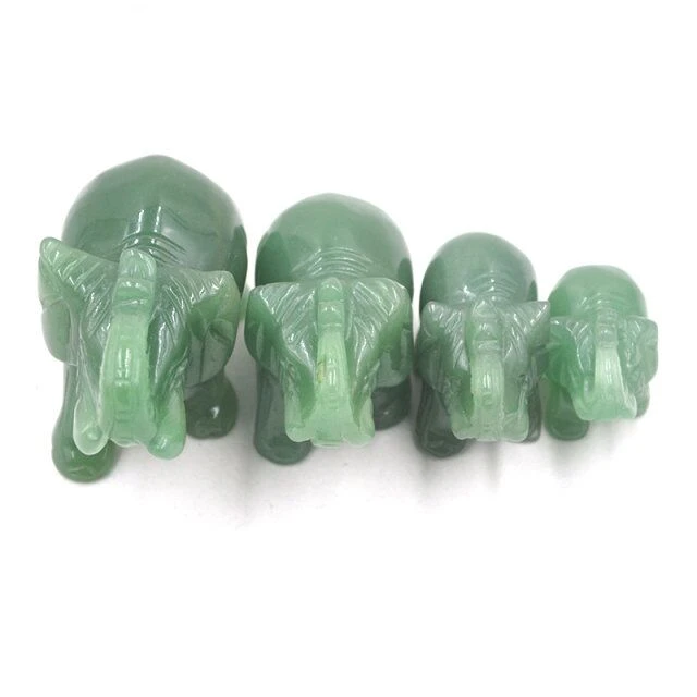 trends natural green aventurine animal sculpture elephant