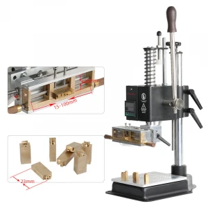 Turning head trademark leather embossing and stamping machine
