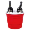 unbreakable quality hard plastic melamine red wine ice bucket outdoor party or bar custom logo bucket