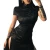 Import Unique solid black chinese style embroidery split cheongsam evening dress women sexy long mature ladies maxi dresses from China