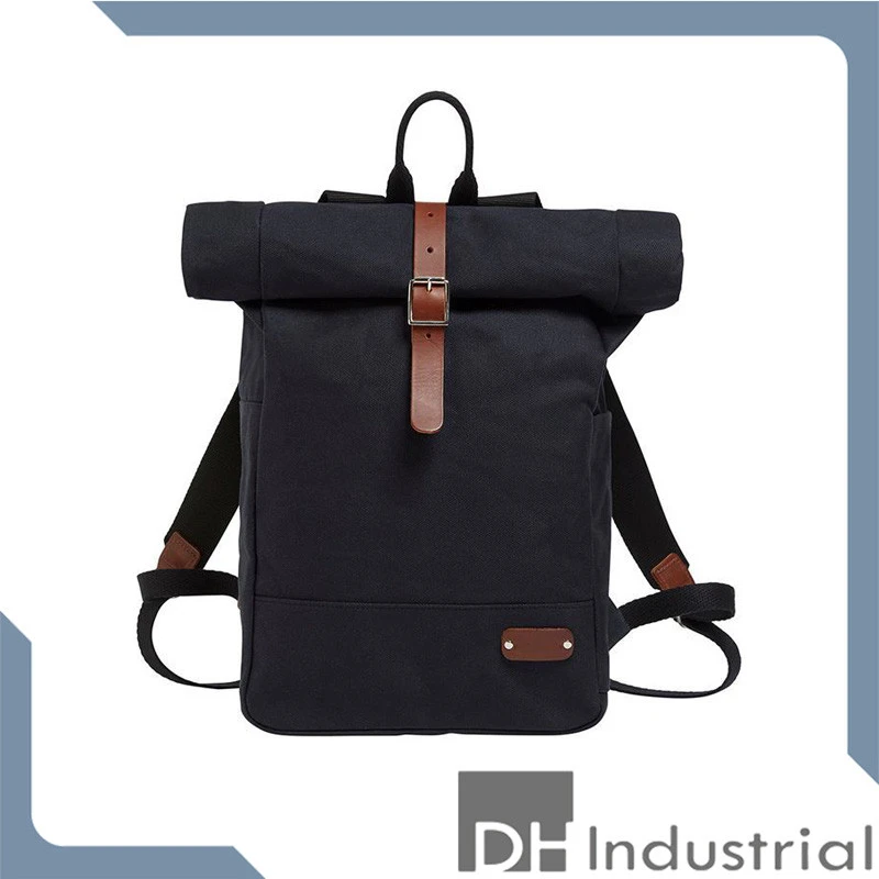 unisex leather school cool rucksack backpack, roll top backpack from Guangzhou
