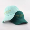 Unstructured customized embroidery logo 6 panel suede baseball cap