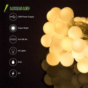USA LED String Light globe bulb decoration 16ft/5m waterproof Led String Light Strips holiday lighting