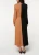 Import V Neck Long Sleeve Color Block Twist Front Dress from China