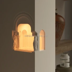 Vatican Led Induction Night Light Bedroom Living Room Corner Plaster Embedded Wall Lamp Decorative Atmosphere Lamp