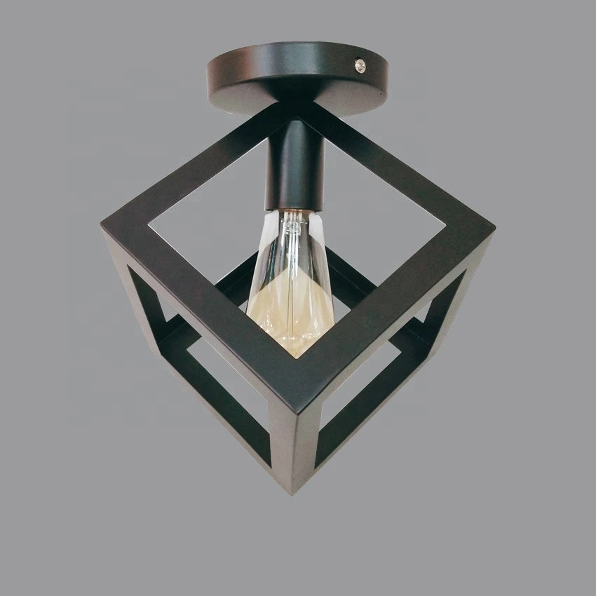 Vintage Metal Cage Pendant Lamp Iron Cage Lighting Fixture Lamp For Decorative Indoor Lighting