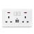 Import WALL SOCKET USB PLUG DOUBLE POWER OUTLET UK 13 AMP CHARGER 2 GANG ELECTRIC PORT WALL OUTLET SOCKET from China
