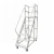 Import Warehouse Steel Safety Mobile Rolling Platform Ladder with Handrails from China