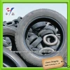 Waste tires as raw materials / Rubber particle production line