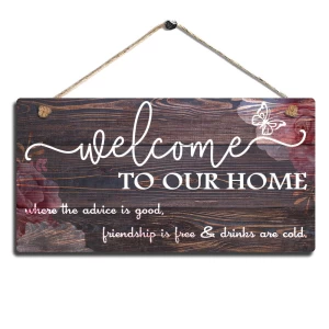 welcome to our home wall hanging sign home decor wood plaque sign sac smarten arts printed wood plaque welcome to our home