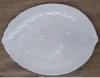 White hotel tableware creative leaf multifunctional durable 7.5" leaf shape flat plate