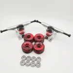 Wholesale Blank Skateboard Truck Wheel and Bearing Set 54mm +5'' Truck